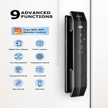 L16 Smart WiFi Tuya Intercom Face Fingerprint Door Lock