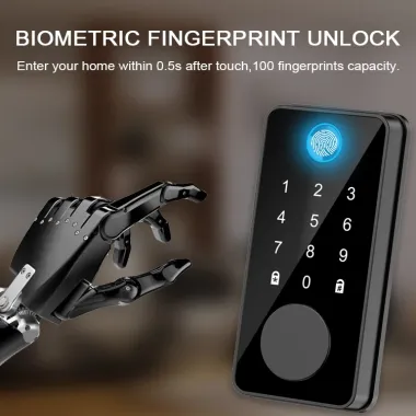 Smart Fingerprint Deadbolt Lock for Home, Hotel, and Apartment Security