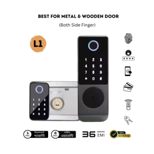 L1 Dual Executive Smart Both Side Finger Print Door Lock  (Waterproof)