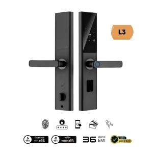 Tuya Professional Plus Smart Finger Print  Door Lock Black