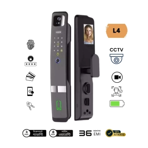 L4 Wifi 3D facial recognition CCTV smart Door Lock with Camera