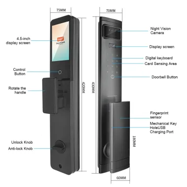 L7 Smart 3D Face Recognition Door Lock (Nova) with Palm Vein & Video Intercom